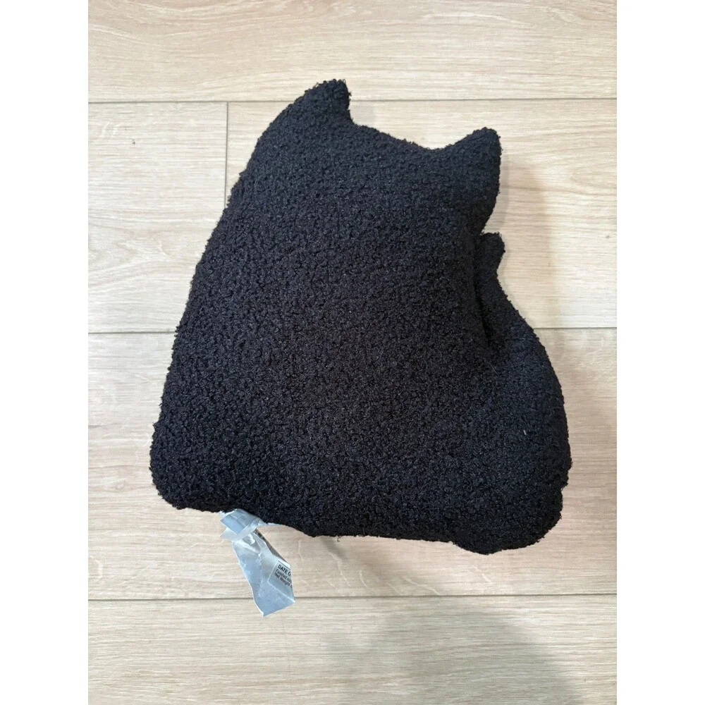 Target Bullseye Black Cat Shaped Decorative Throw Pillow Halloween